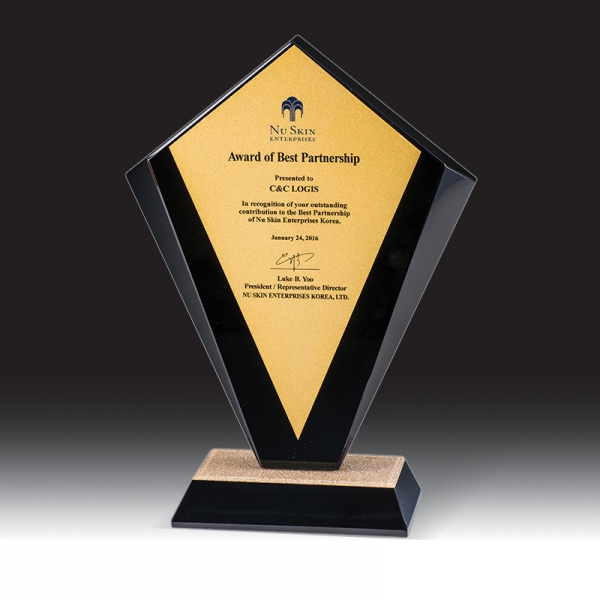 블랙 크리스탈 상패 HB-7130G